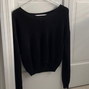 black sweater